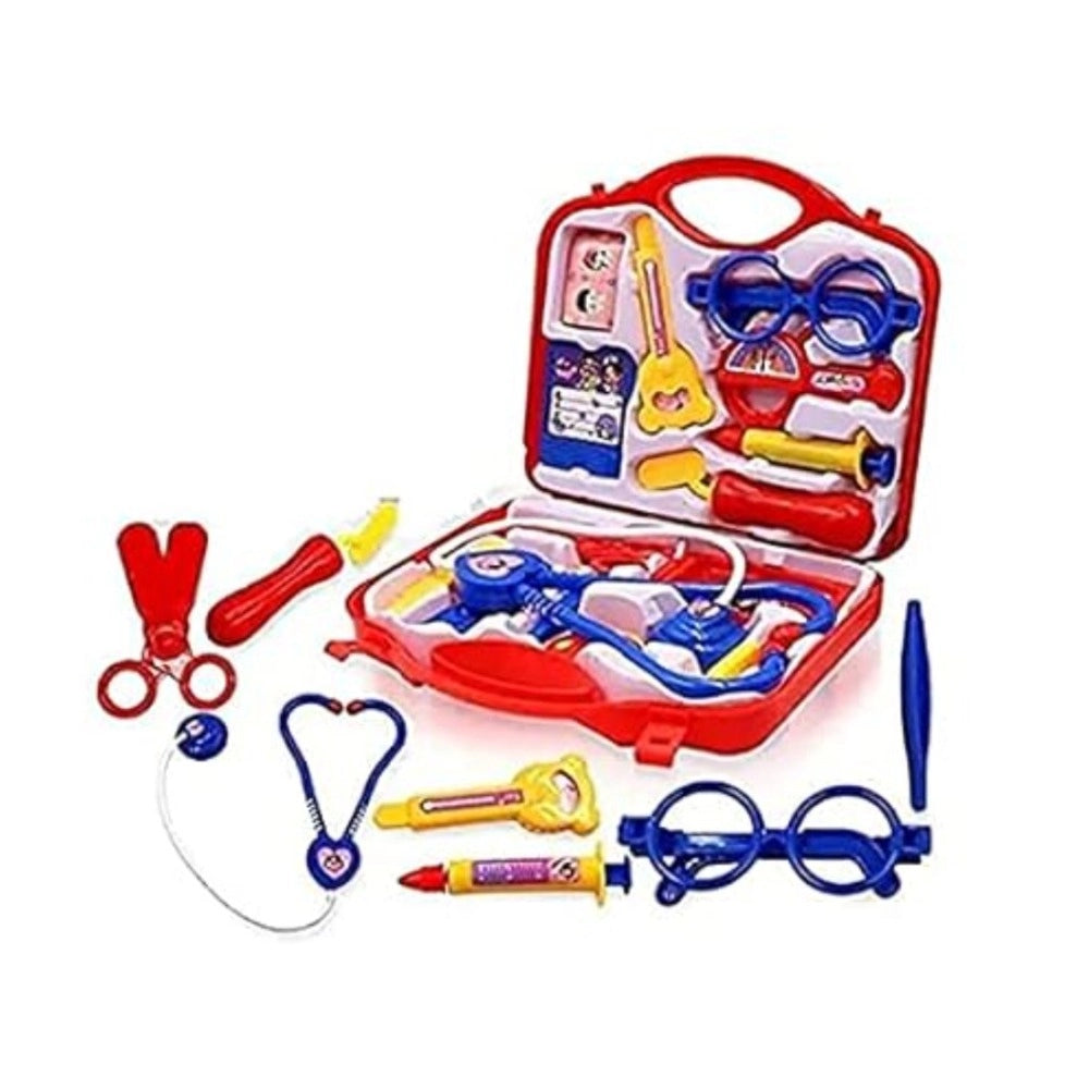 Assorted plastic doctor set for kids aged 3+, enhances motor skills, imagination, and creative play