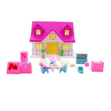 Assorted plastic mini dollhouse with furniture for kids aged 3+ years, perfect toy for imaginative play