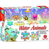 Assorted cardboard water animals jigsaw puzzle set (120 pcs), educational toy for children aged 4+, enhances focus, motor skills, and problem-solving abilities