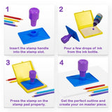 Assorted plastic Stamp Art-Aqua for educational toys (4+ years), creating colorful masterpieces and art projects