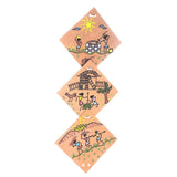 Assorted cardboard Indian art toy enhances creativity, culture awareness for 5+ year-olds