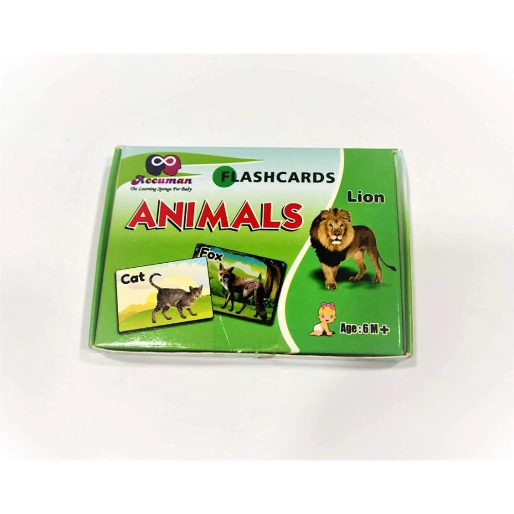 Assorted plastic animal flash cards for educational play (6+ months)