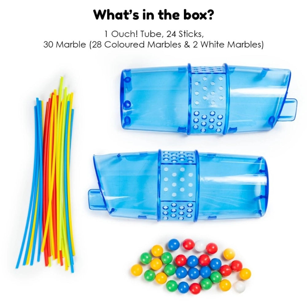 Assorted plastic Neo Ouch Marble Stick Game for children aged 3+, enhances fine motor skills, hand-eye coordination, and concentration
