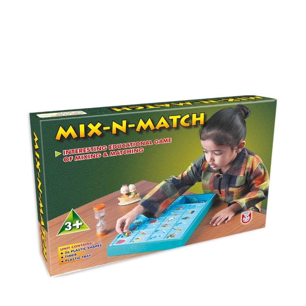 Assorted plastic Mix N Match educational toys for kids aged 3+ improving observation skills and teaching alphabets