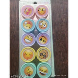 Assorted plastic emoji stamp set for birthday gifts, parties, and teaching materials