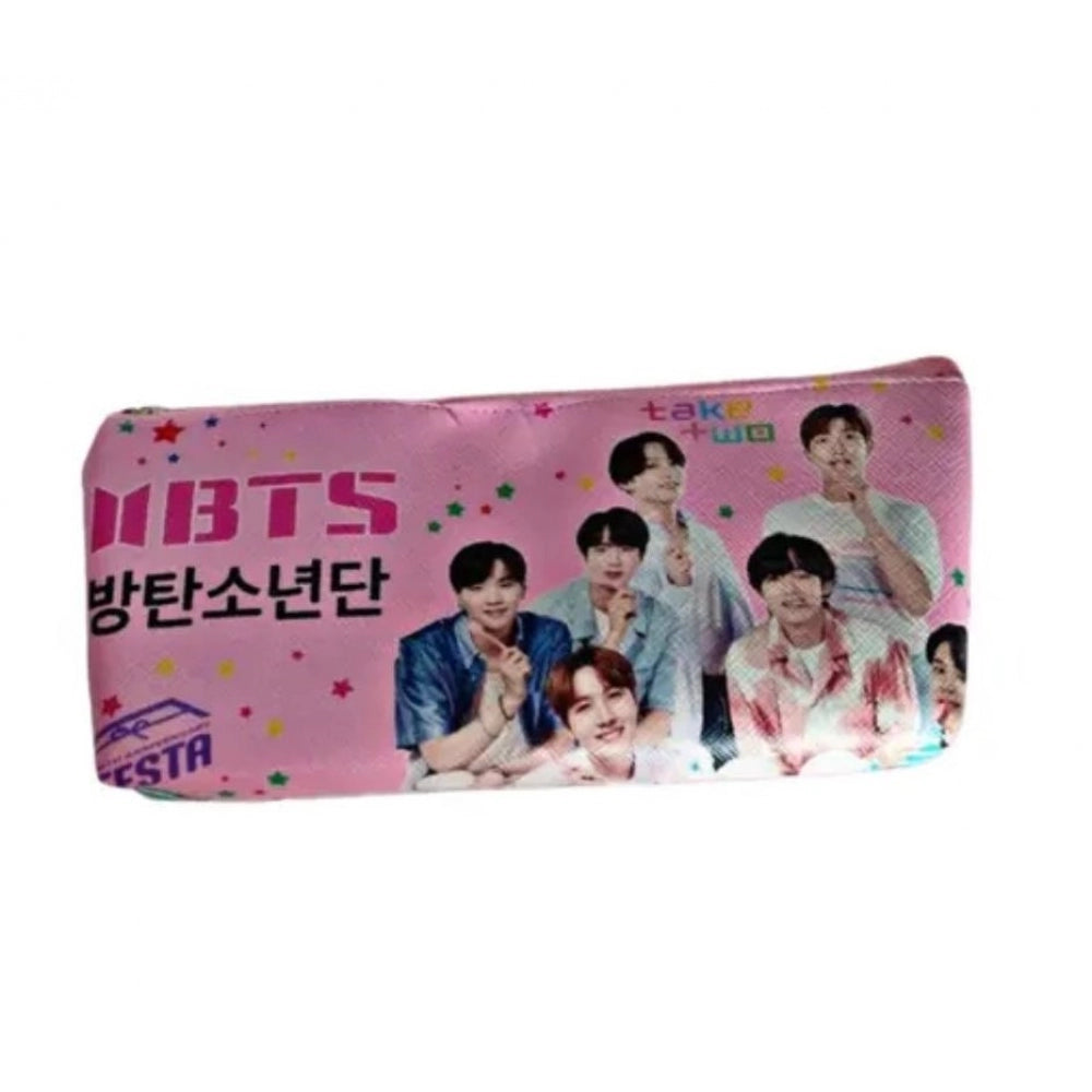 Assorted canvas pencil pouch set - BTS stationery for school-aged children (3+ years)