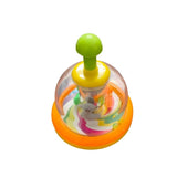 Assorted color, plastic spinning mini toy for 1+ years. Lightweight, easy-to-hold shape with comfortable handle. Encourages visual development and motor skills