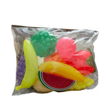 Assorted plastic fruit toy set (11 pcs) for role-play & learning colors, suitable for 1+ years
