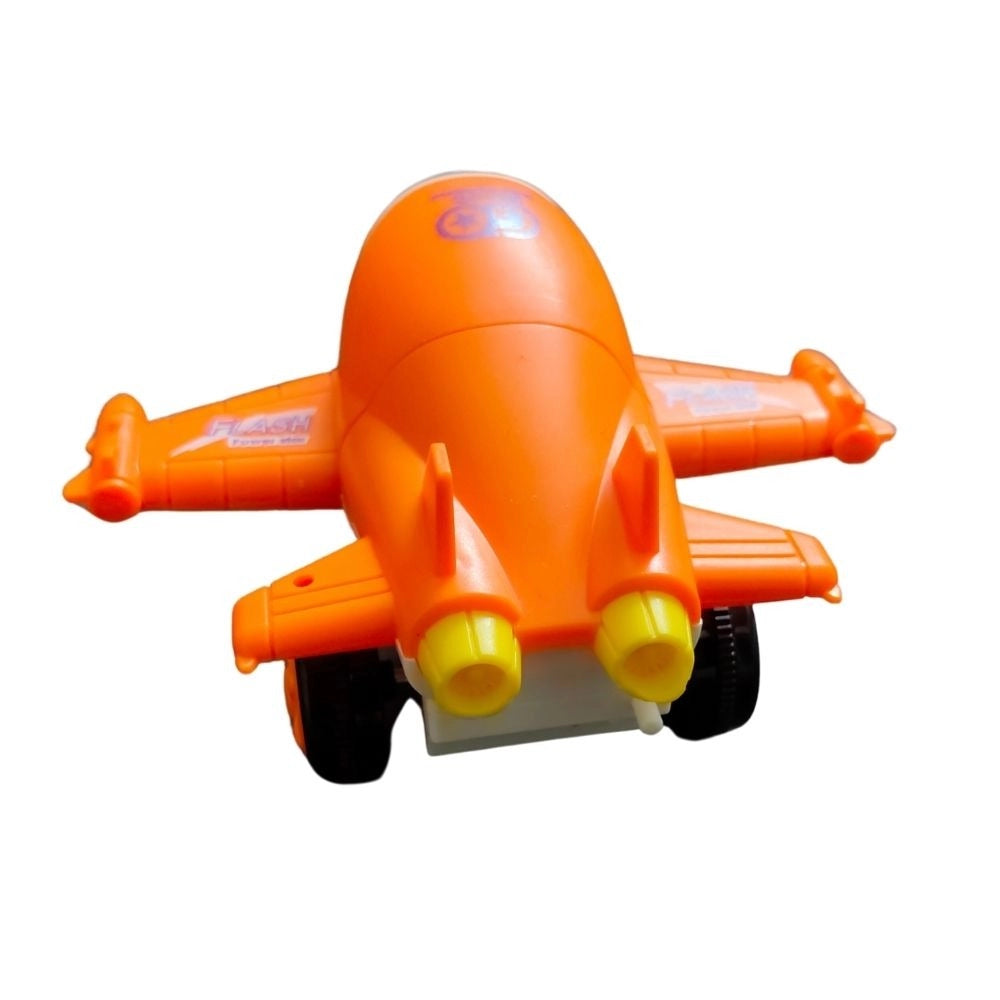 Assorted color, durable plastic cartoon plane toy for 1+ years - encourages motor skills & language development, no batteries required