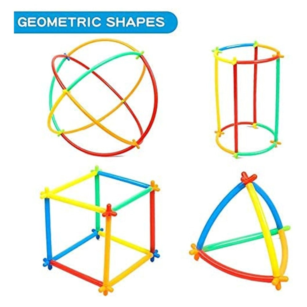 Assorted plastic pipe block set for toddlers' engineering and construction play