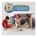 Assorted cardboard vegetable puzzles for educational fun and brain development for children 3+ years, promoting logical thinking and eye-hand coordination