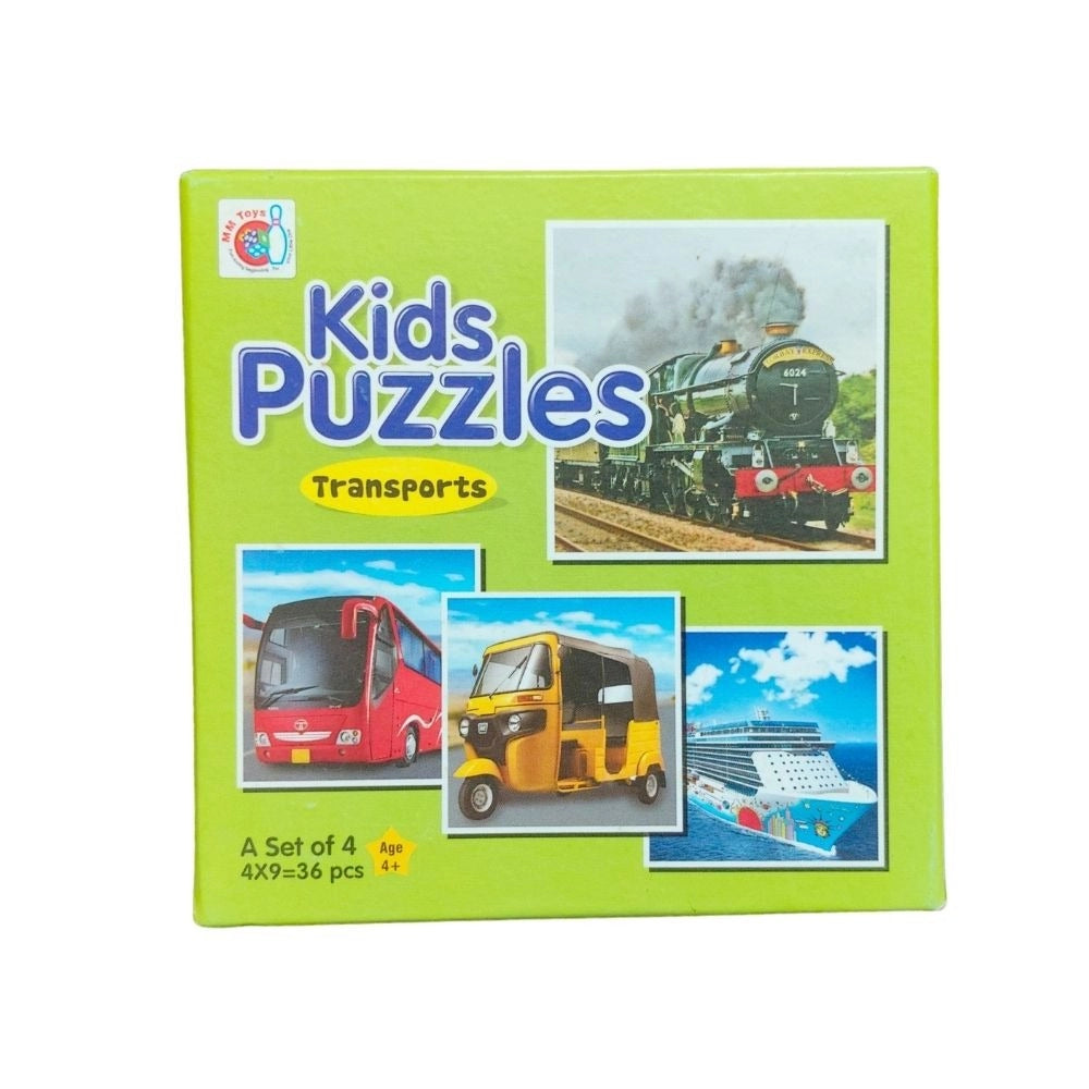 Assorted cardboard transport puzzle set for 3+ years old, fostering problem-solving skills and promoting parent-child interaction