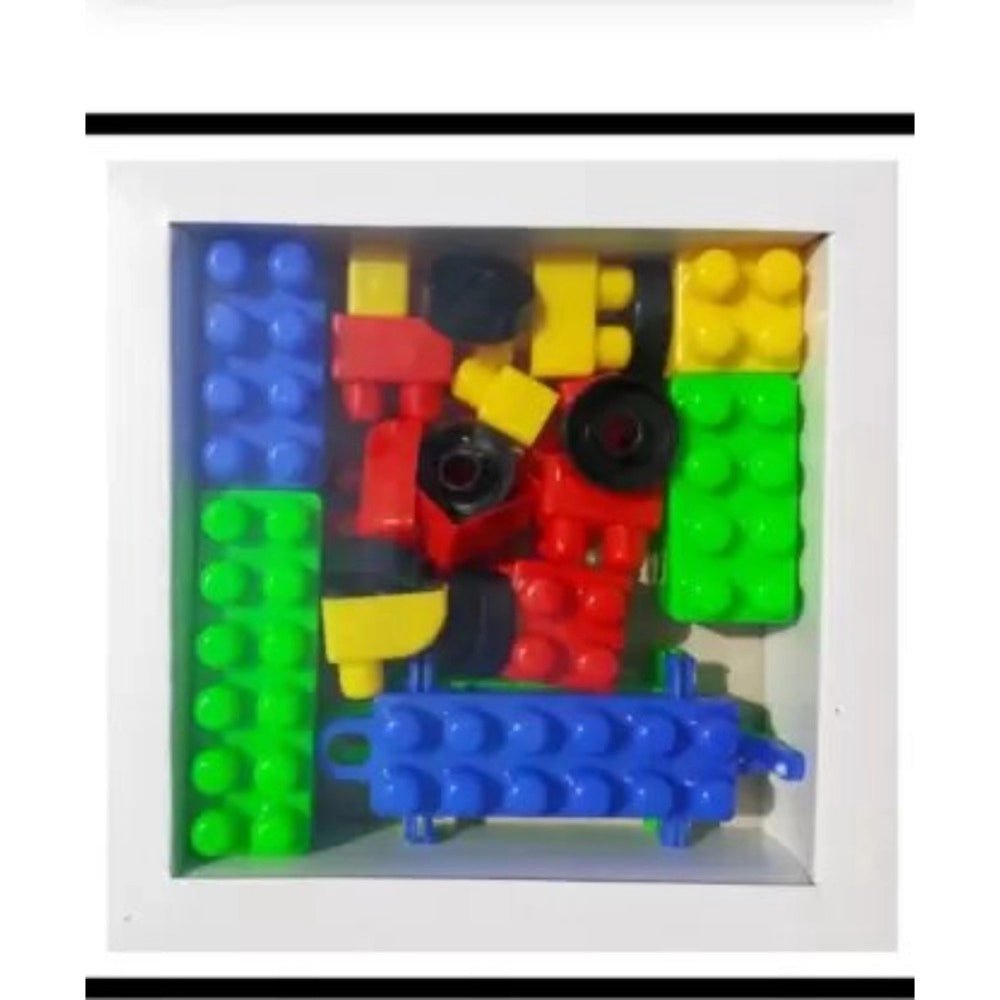 Assorted plastic building blocks set for educational play (3+ years), fostering fine motor skills, color recognition, teamwork, creativity, and problem-solving