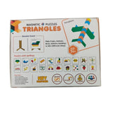 Assorted cardboard Magnetic Puzzle Triangle for educational play, ideal for kids aged 3+ years, fostering creativity & group interaction
