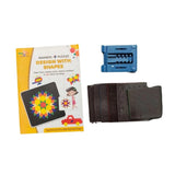 Assorted cardboard magnetic puzzle for educational fun for 3+ years old, build colorful creations of various shapes