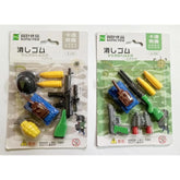 Assorted military design rubber pencil erasers (3+ years) - ideal for birthday return gifts