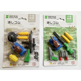 Assorted military design rubber pencil erasers (3+ years) - ideal for birthday return gifts