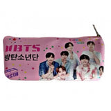 Assorted canvas BTS pencil pouch (2 pack) - perfect stationery organizer for kids aged 3+ years