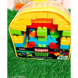 Assorted plastic 40_Pcs Blocks set, ideal for educational play & fostering creativity for kids aged 3+ years