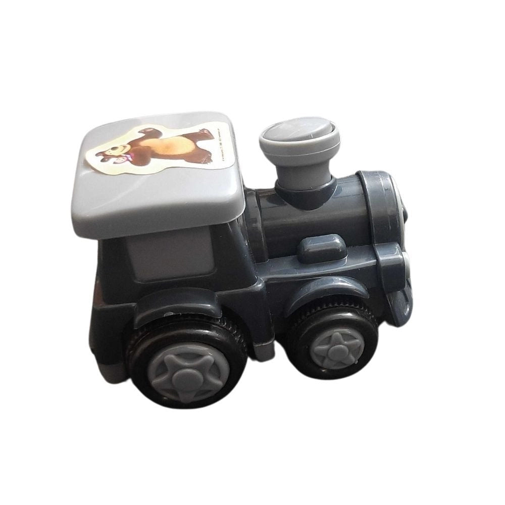 Assorted plastic bear train engine for toddlers, push-and-play with moving bonnet joints