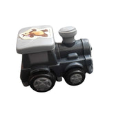 Assorted plastic bear train engine for toddlers, push-and-play with moving bonnet joints