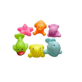 Assorted rubber water animals Chu Chu toys for 6+ months, enhance sensory development during bath play
