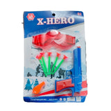 Assorted color, 1+ year-old friendly, military style combat toys (Pack of 3 X-Hero) with vacuum darts