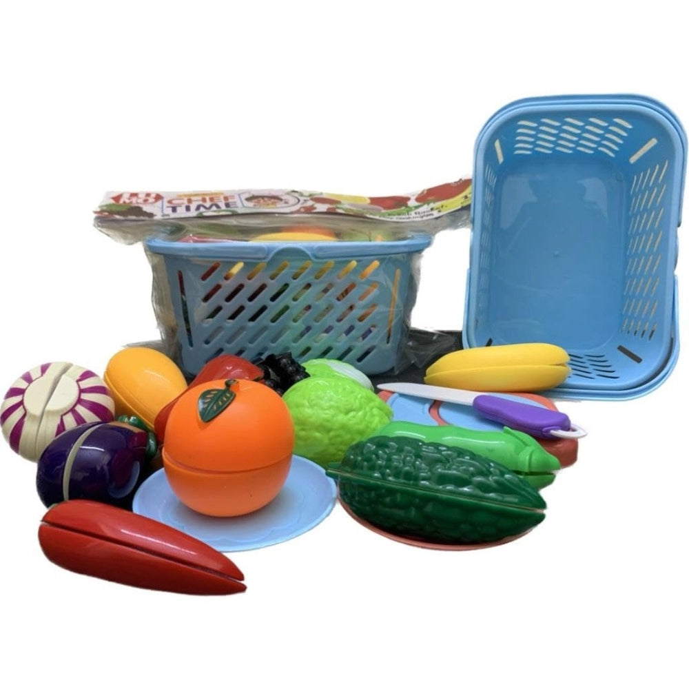 Assorted plastic Chef Time toys for kids 5+, enhancing motor skills, hand-eye coordination, and learning about food parts, wholes, and fractions