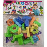 Assorted PVC Nut & Bolt blocks, 48 piece set for building and fine motor skill development for children aged 3+ years