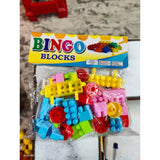 Assorted color pack of 3 plastic bingo block toys for kids aged 3+, fostering creativity and learning