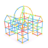 Assorted color plastic pipe block set for 3+ years, fostering engineering, construction, and critical thinking skills through play