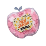 Assorted scented apple-shaped soft paper soap strips (3 pcs) - travel-friendly, lightweight stationery for bath, face, and hand wash