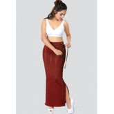 Maroon 4D stretch saree shapewear for women's figure-flattering attire