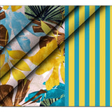 Men's Casual Floral Printed Cotton Blend Unstitched Shirt Fabric 1.6 Mtrs (Green)