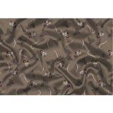 Men's Casual Floral Printed Cotton Blend Unstitched Shirt Fabric 1.6 Mtrs (Brown)