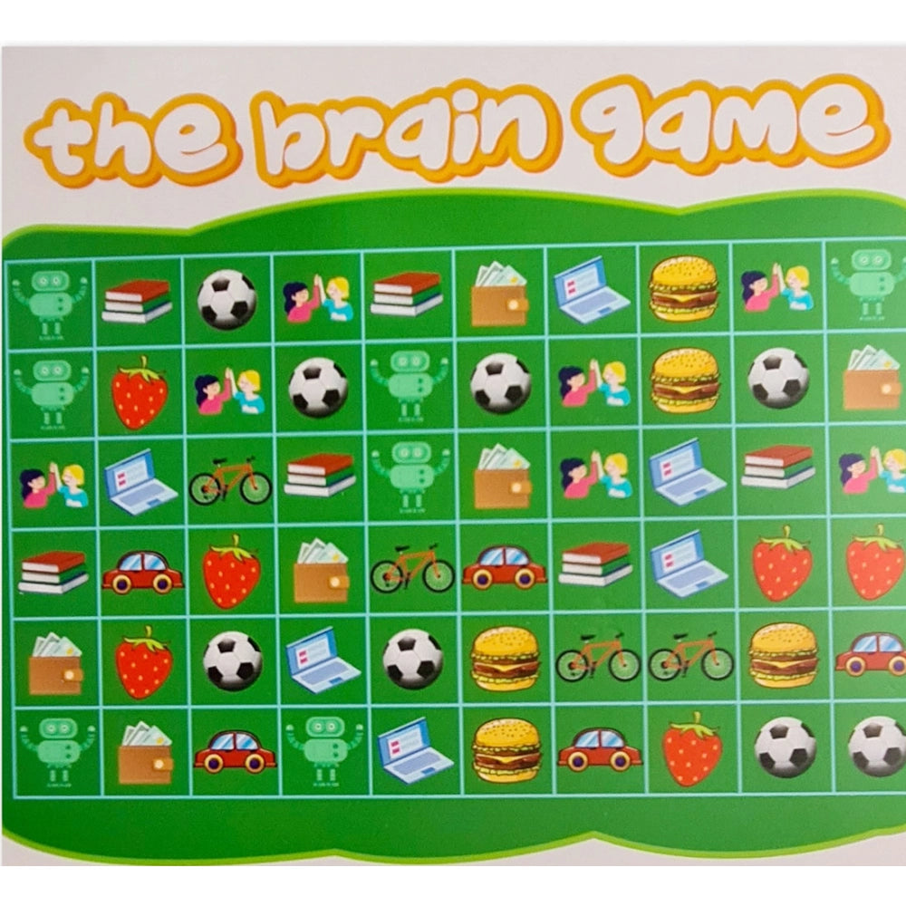 MultiColor wooden brain game board, 10x10 inches, family fun educational toy