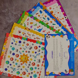 Multi-colored PVC educational toys for children, size 8.27x11.69 inches
