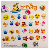 Multi-colored wooden beach game board, perfect for family fun on sunny days (10x10 inches)