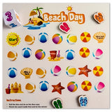 Multi-colored wooden beach game board, perfect for family fun on sunny days (10x10 inches)