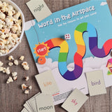 MultiColor wooden board game "Words in the Air Space", perfect for family fun and educational play on a 10x10 inch table