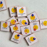 Multi-colored wooden countries currency puzzle game toys, educational and fun for families (10x10 inches)
