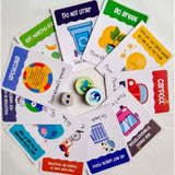 Multi-colored wooden Saving Planet board game, eco-friendly family board toy (10x10 inches)