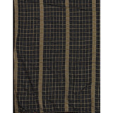 Women's Silk Blend Checkered Saree With Unstitched Blouse 5.5Mtr (Black)