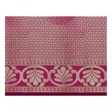 Blue jacquard woven saree with unstitched blouse, vibrant 5.5mtr length