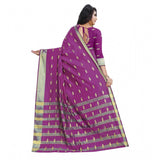 Pink silk blend woven saree with unstitched blouse, elegant Indian wear for women