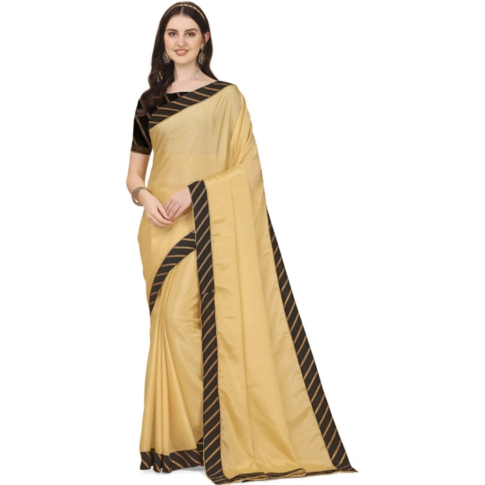 Yellow chiffon self-design saree with unstitched blouse, vibrant and elegant fashion for women