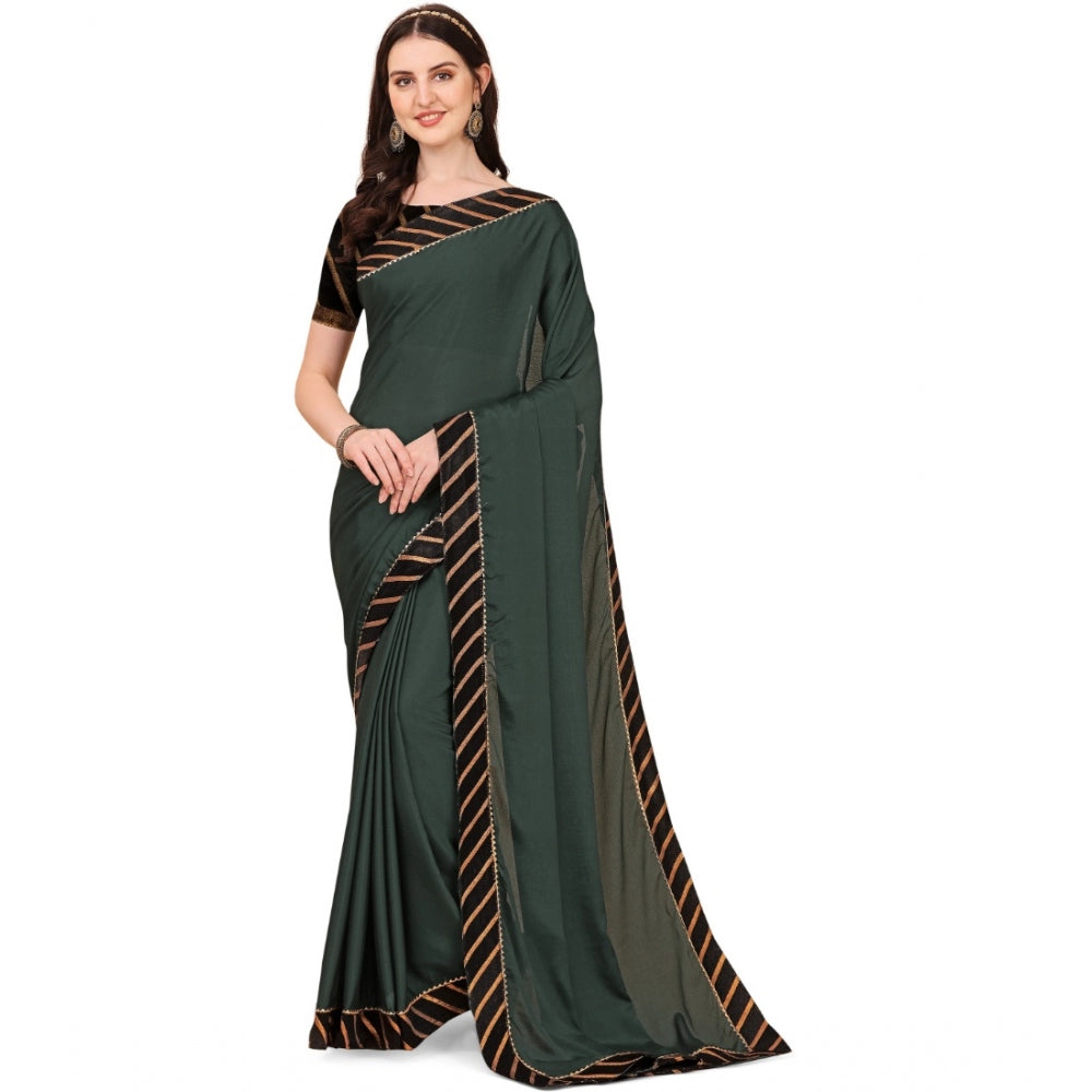 Grey chiffon self-design saree with unstitched blouse, elegant women's fashion wear on display
