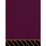 Women's Chiffon Self Design Saree With Unstitched Blouse 5.5Mtr (Purple)