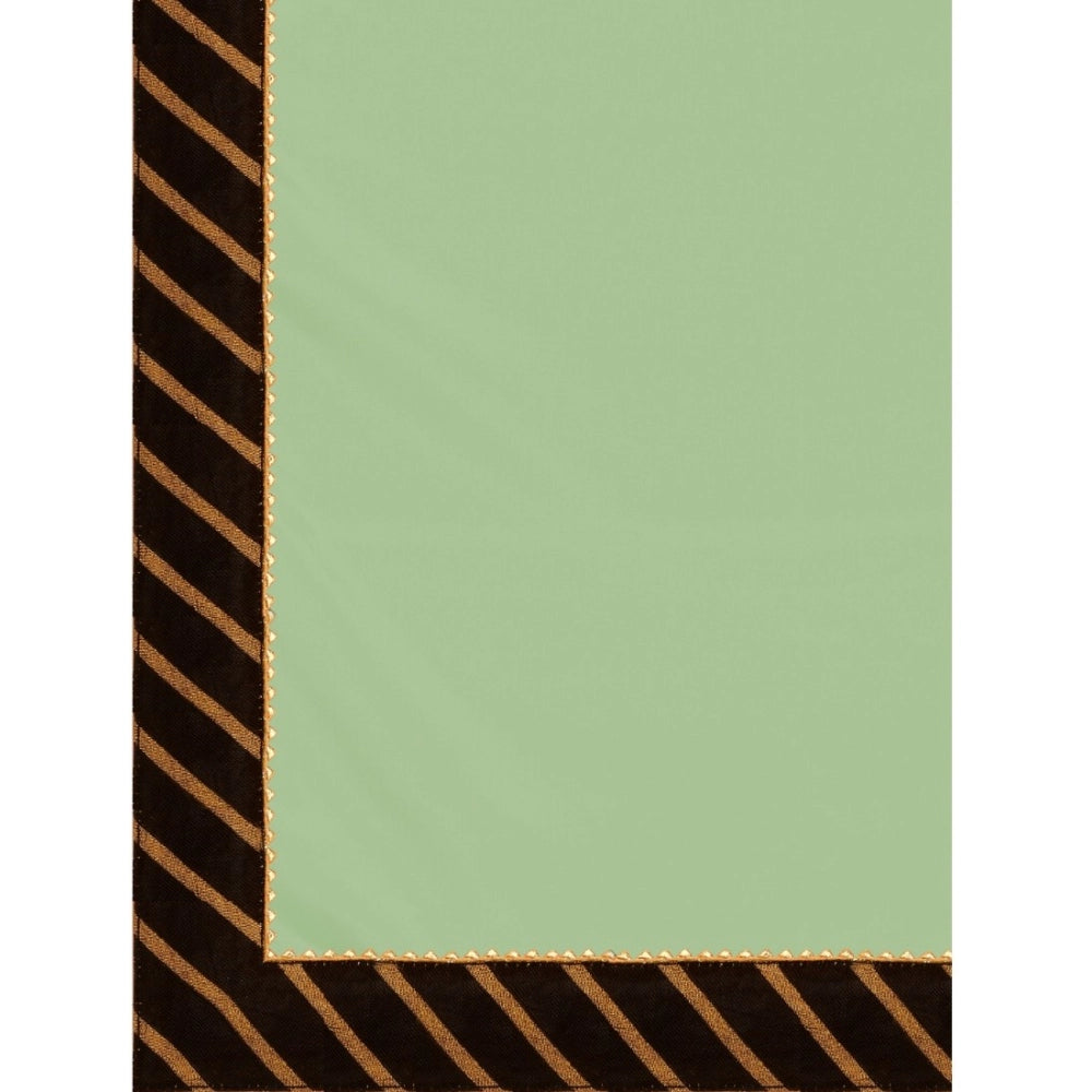 Light green chiffon self-design saree with unstitched blouse, vibrant Indian fashion piece