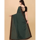 Grey chiffon self-design saree with unstitched blouse, vibrant Indian women's fashion accessory